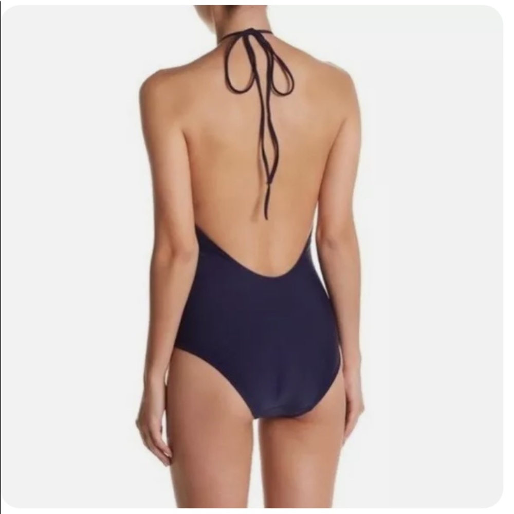 Ted Baker London Pikaa Halter One Piece Swim in Navy Blue 6 - Picture 2 of 6